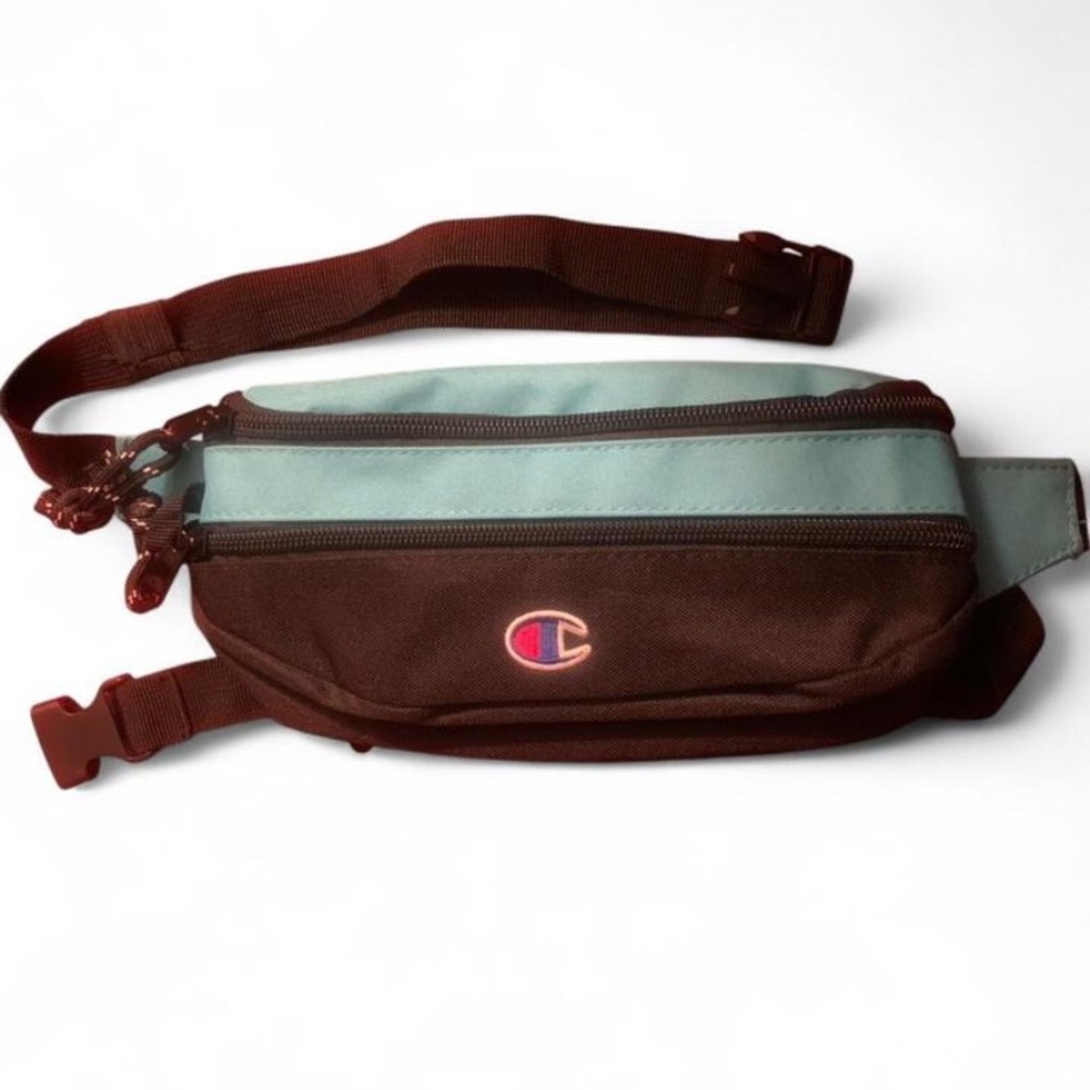 Champion Men's Black and Blue Belt Bag